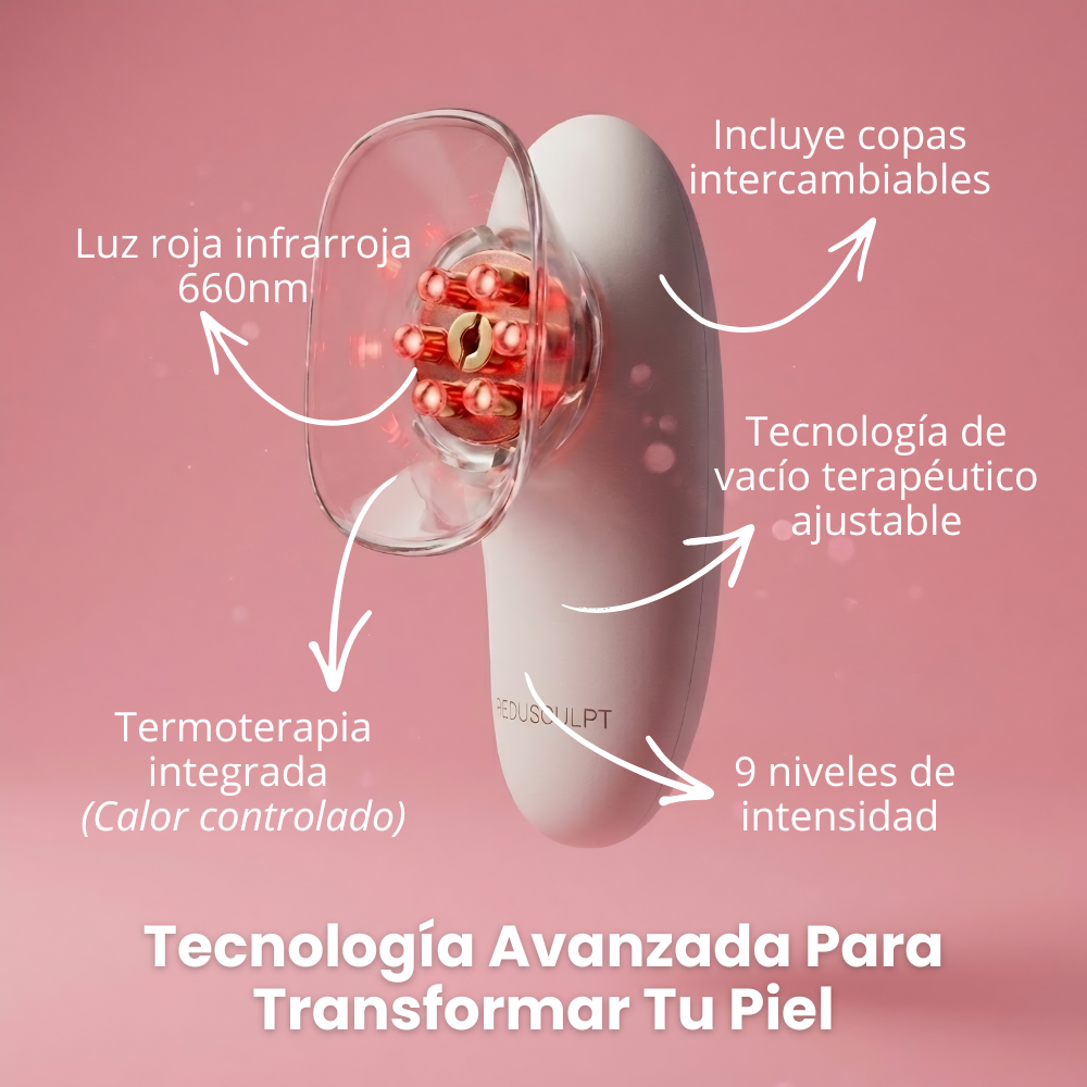RedSculpit® | Tecnología Estética Concentrada. El poder puro del vacío terapéutico y la luz roja infrarroja en cada sesión de 10 minutos